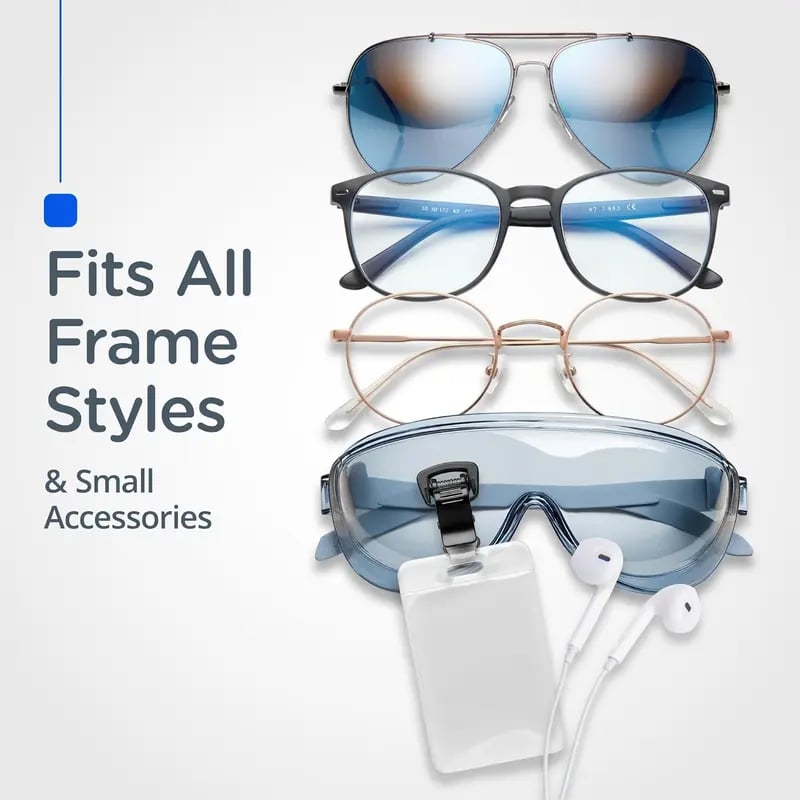 🧲 Support magnétique ultime pour lunettes : pince antidérapante et protection pour les vêtements ! 👓