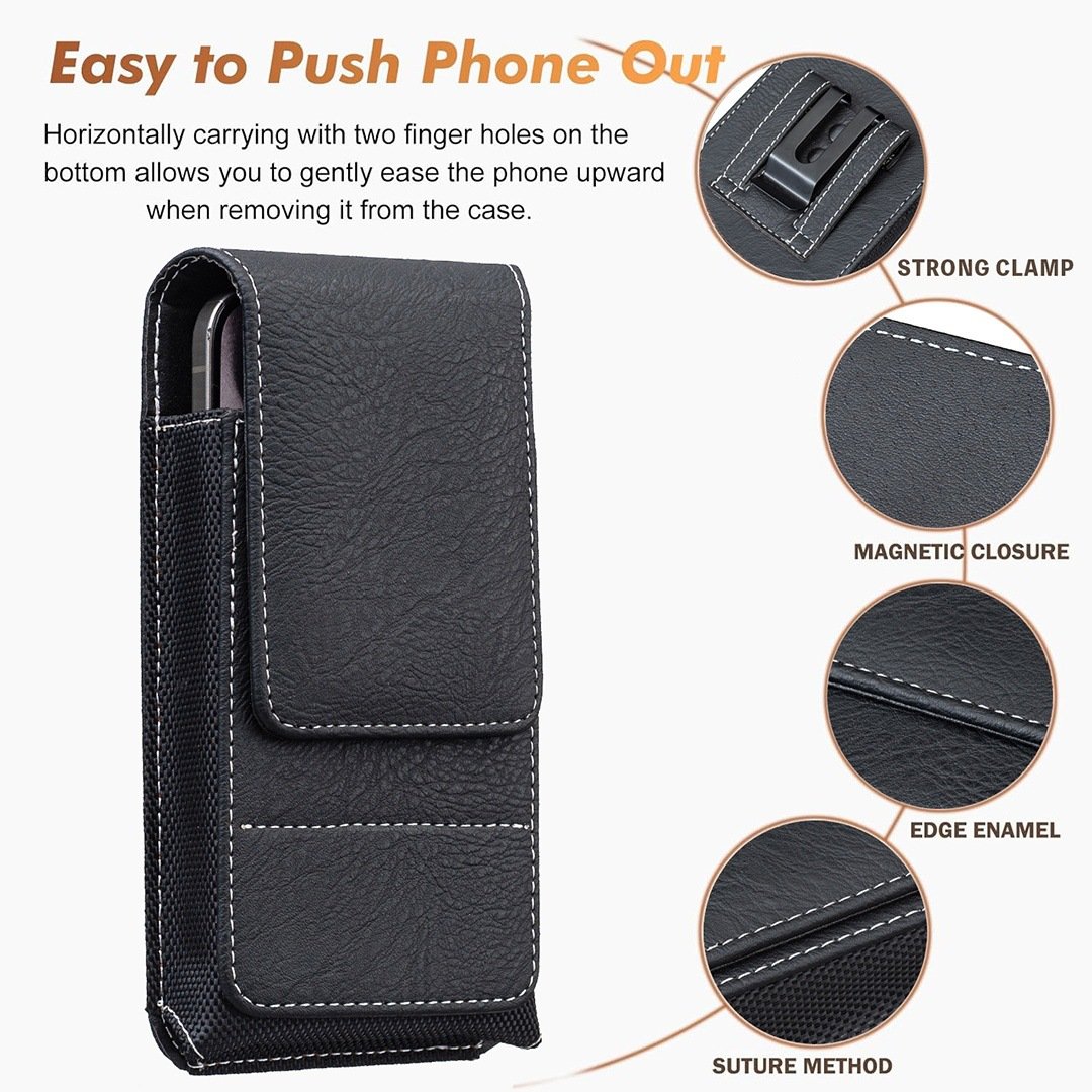🛡️Étui de téléphone robuste à fixer à la ceinture, avec fermeture magnétique silencieuse ! 📱