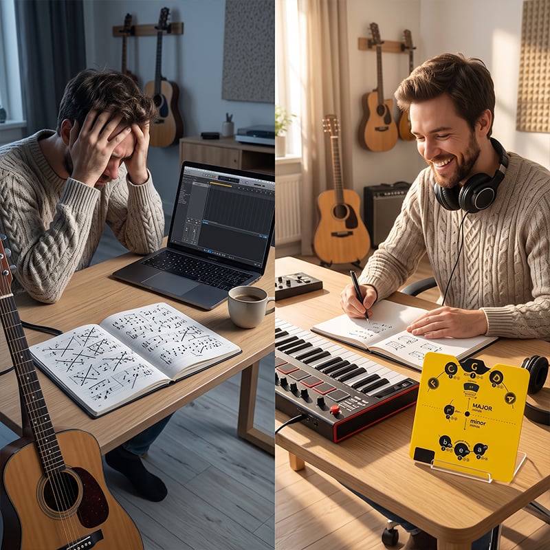 🎵 Kit de roues de décodage du cycle des quintes pour la théorie musicale : un outil visuel pour les accords et la composition ! ✨
