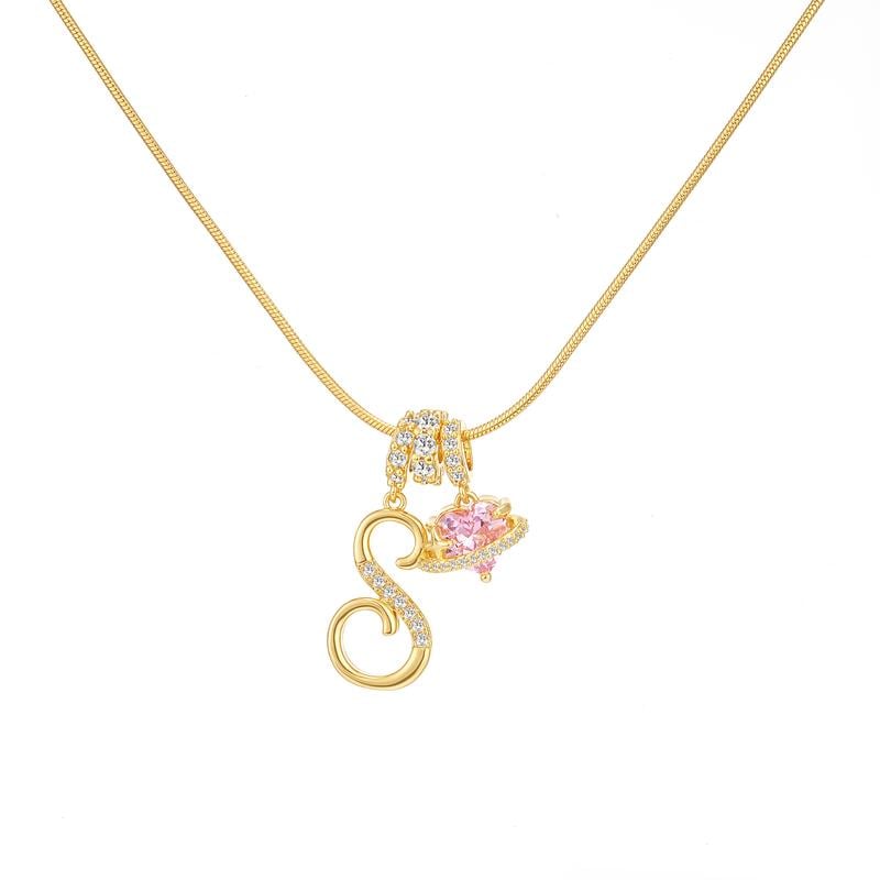 💖50% de réduction pour la Saint-Valentin✨ Collier pendentif lettre A-Z à trois rangs🎀