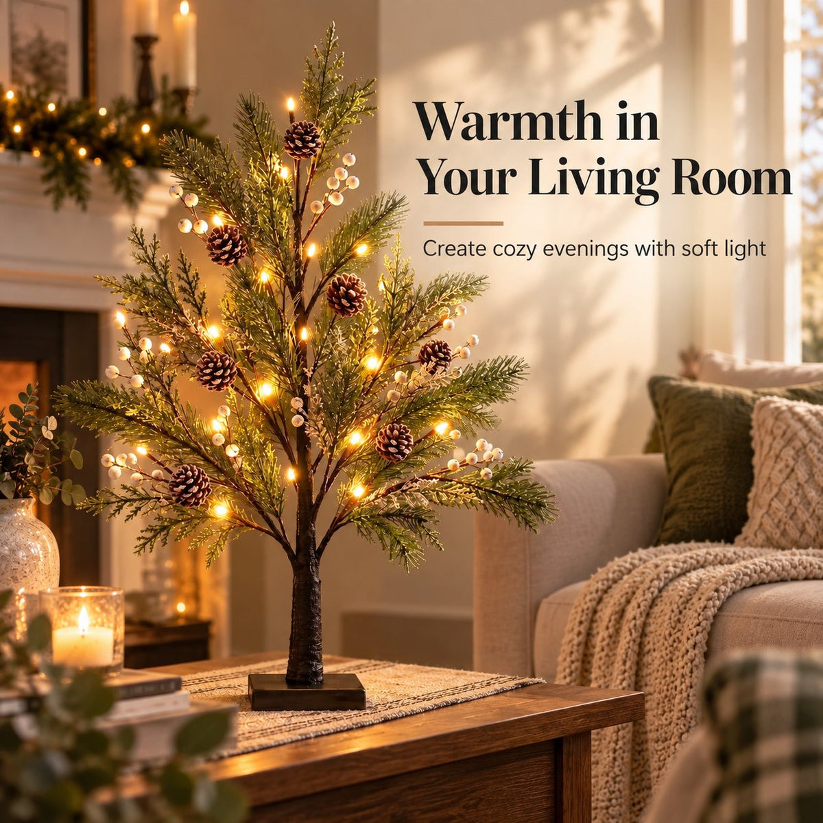 🌿✨ Élégante lampe LED en forme d'arbre — Branches souples et éclairage d'ambiance chaleureux