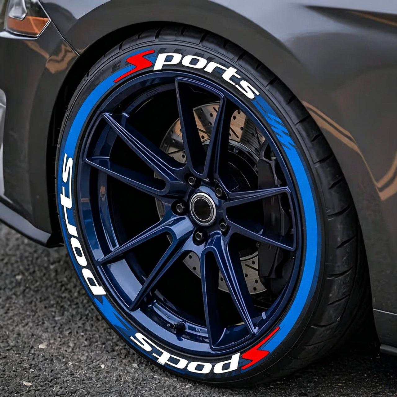 🏎️ Lot de 4 autocollants 3D en forme de lettres pour pneus : autocollants universels imperméables pour flancs de roues ! 🔥