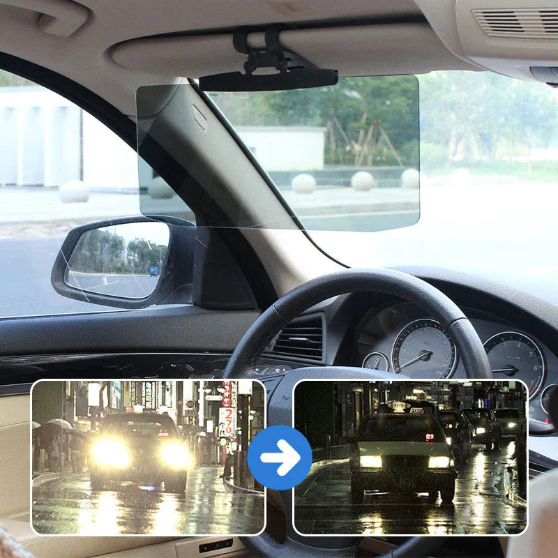 🚗Pare-soleil anti-éblouissement 2 en 1 pour voiture ✨ Protection pour la conduite de jour comme de nuit 🚗