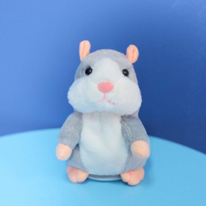 🐹 Peluche de hamster parlant — Répète ce que vous dites et remue la tête, 3 couleurs + édition de Noël