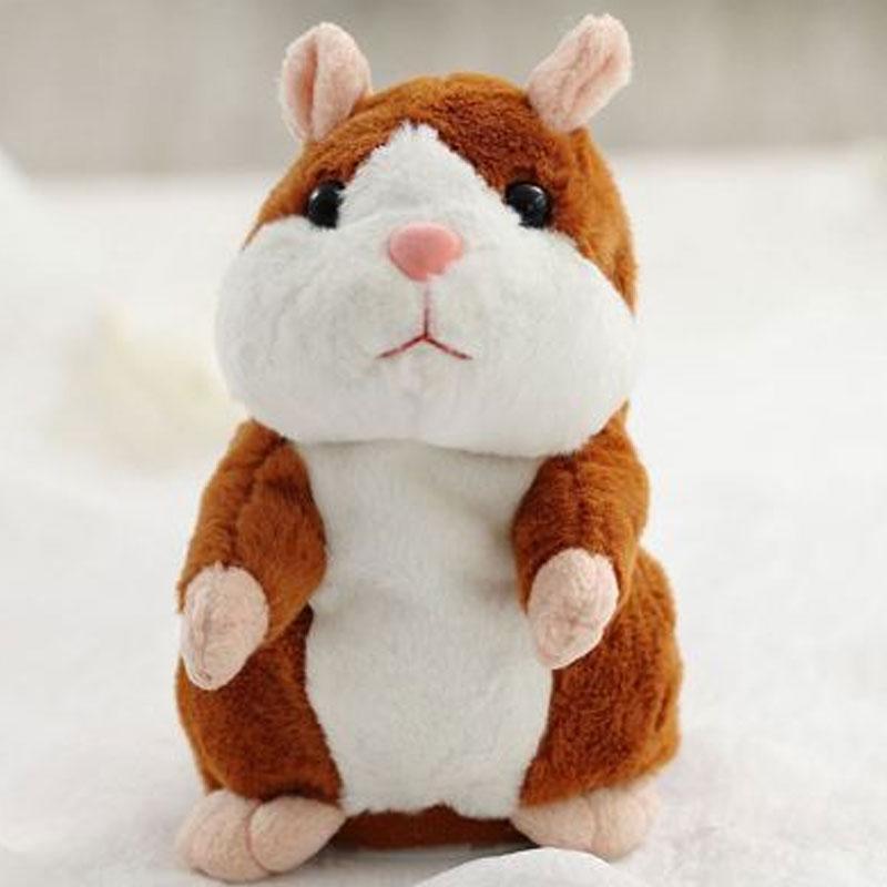🐹 Peluche de hamster parlant — Répète ce que vous dites et remue la tête, 3 couleurs + édition de Noël