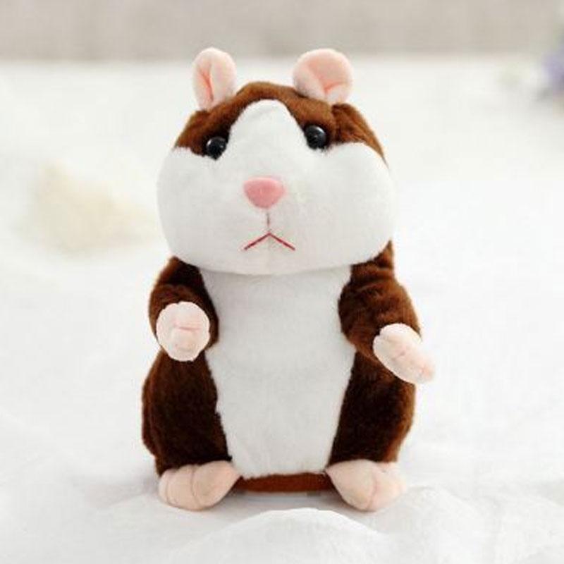🐹 Peluche de hamster parlant — Répète ce que vous dites et remue la tête, 3 couleurs + édition de Noël