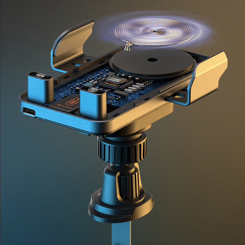 ✨Support de téléphone de voiture intelligent 2 en 1 avec fonction pivotante et chargeur sans fil