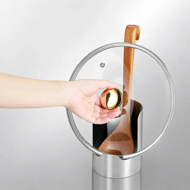 🍳 Kitchen Tidy Dock — Range-couvercles et ustensiles en acier inoxydable