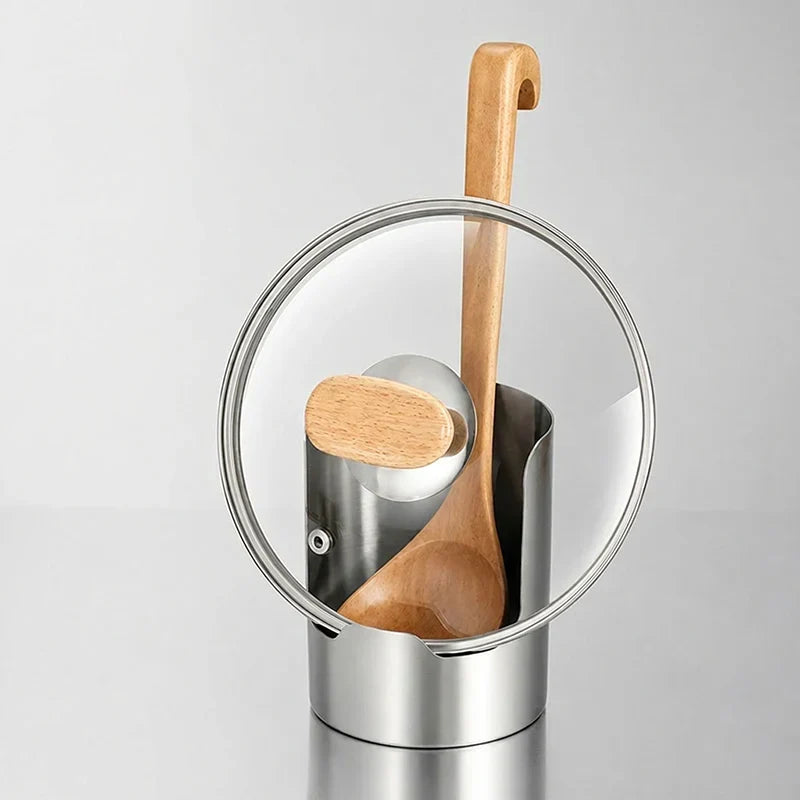 🍳 Kitchen Tidy Dock — Range-couvercles et ustensiles en acier inoxydable