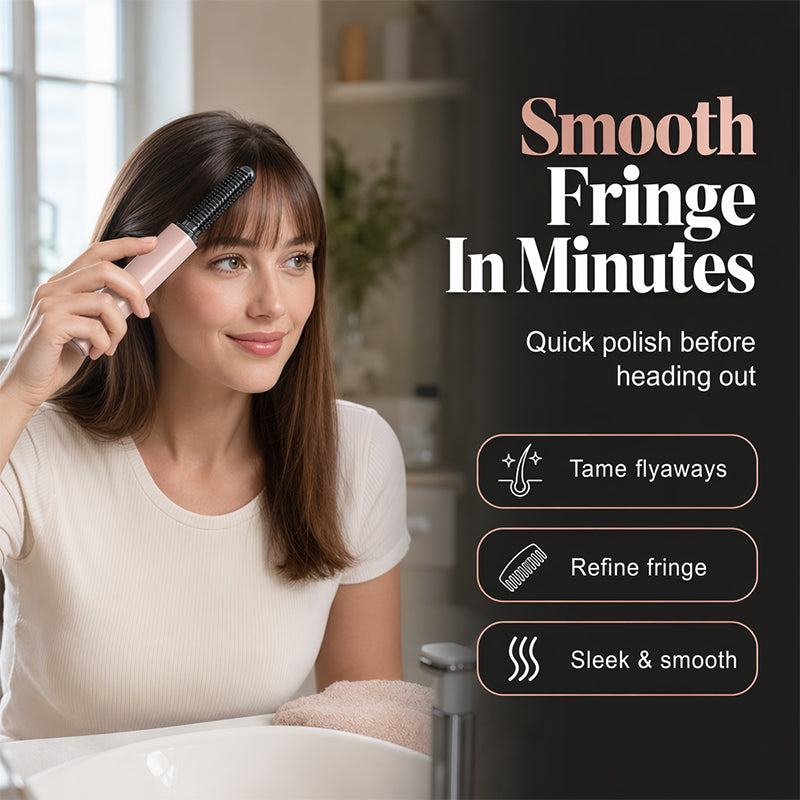 💁‍♀️✨Peigne chauffant portable pour frange — Retouches rapides et sans fil pour la frange et les mèches rebelles
