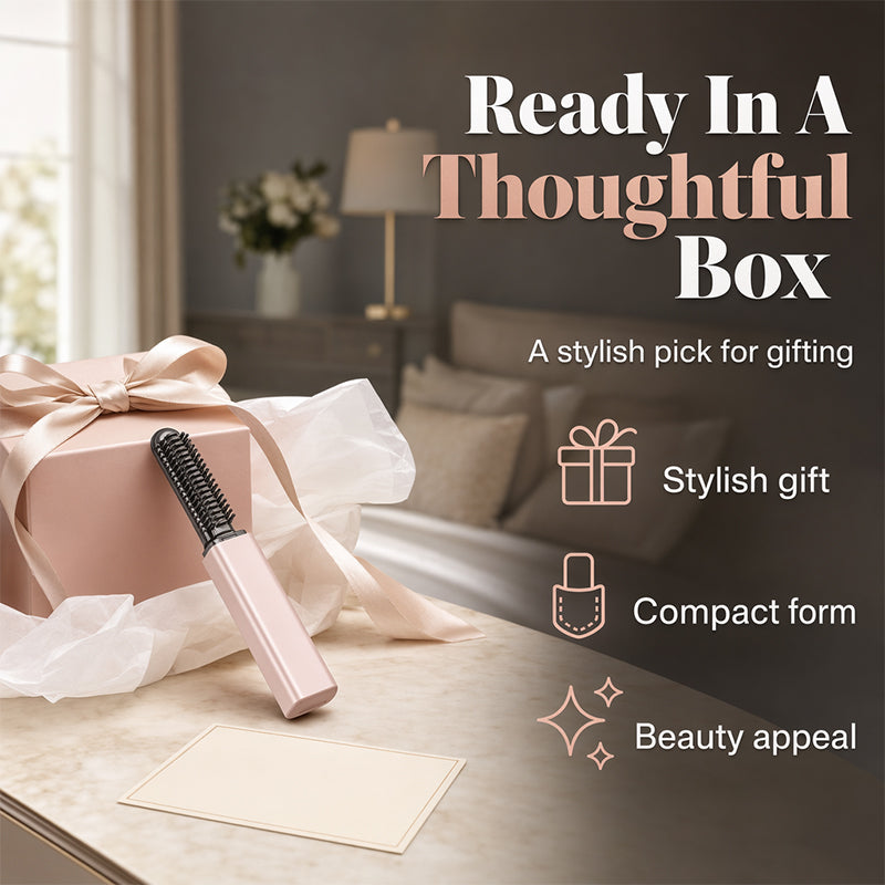 💁‍♀️✨Peigne chauffant portable pour frange — Retouches rapides et sans fil pour la frange et les mèches rebelles