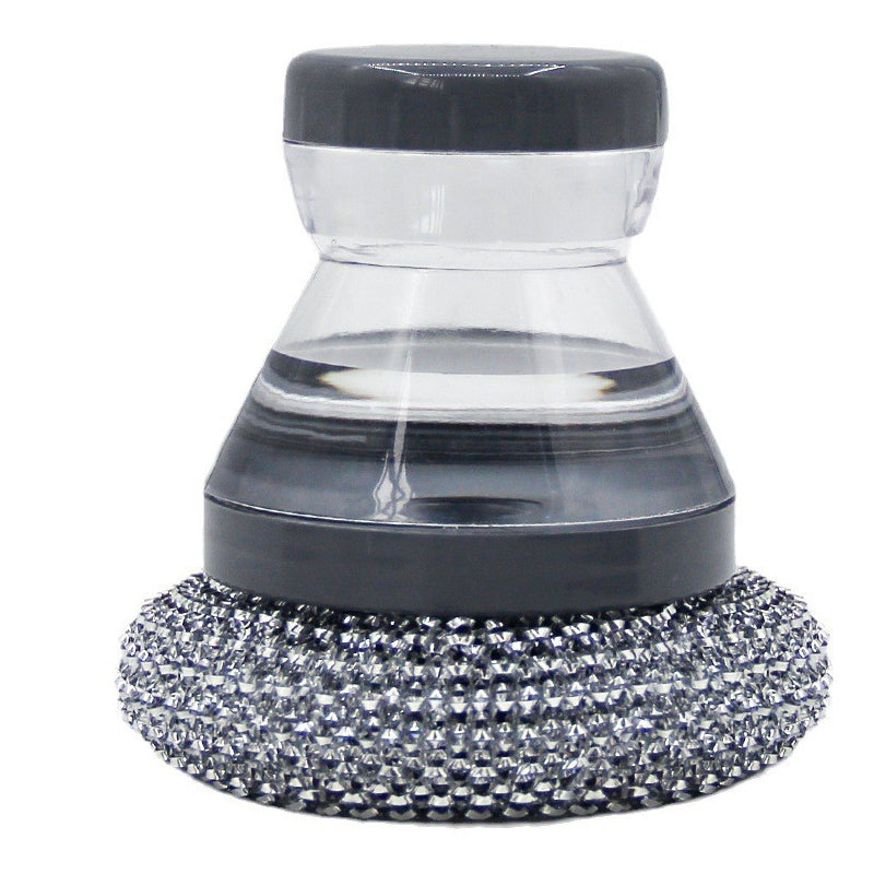 🧼Brosse à vaisselle « Press & Scrub » — Distributeur de savon intégré, nettoyage d'une seule main, plus besoin de prendre le flacon